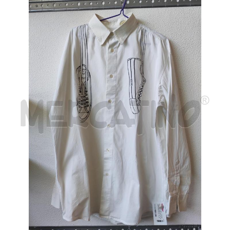 CAMICIA UOMO MOSCHINO JEANS BIANCO SCARPE | Mercatino dell'Usato Albenga 1