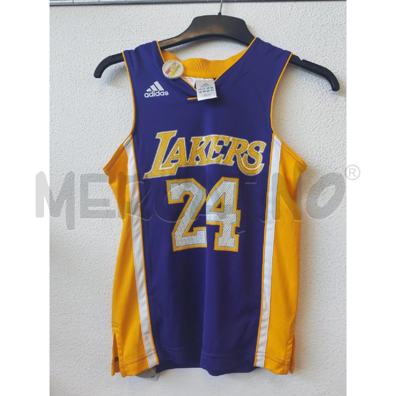 CANOTTA BAMBINO VIOLA GIALLO ADIDAS LAKERS  | Mercatino dell'Usato Albenga 1