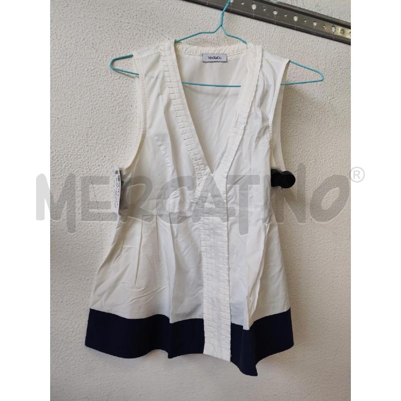 CANOTTA DONNA BIANCO BLU MAX E CO  | Mercatino dell'Usato Albenga 1