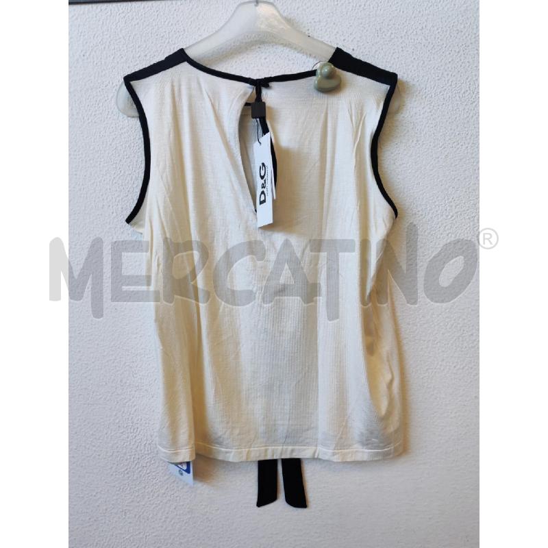 CANOTTA DONNA D&G BIANCO NERO | Mercatino dell'Usato Albenga 2