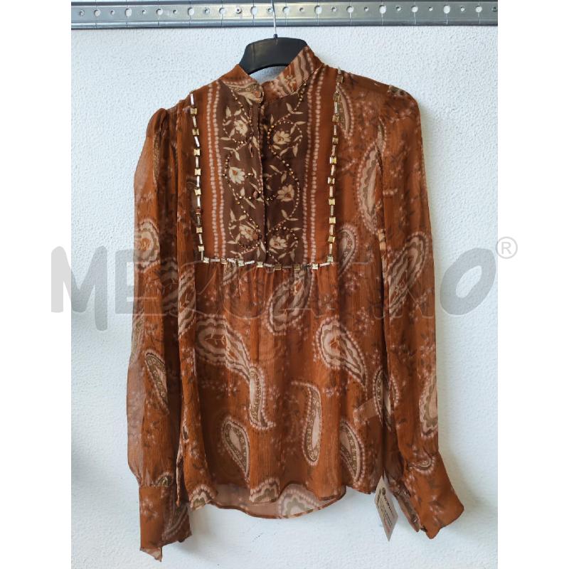 CASACCA DONNA FANTASIA MARRONE SETA BLU GIRL | Mercatino dell'Usato Albenga 1