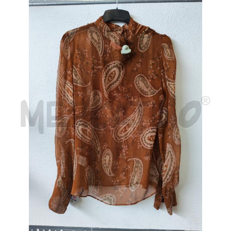 CASACCA DONNA FANTASIA MARRONE SETA BLU GIRL | Mercatino dell'Usato Albenga 2