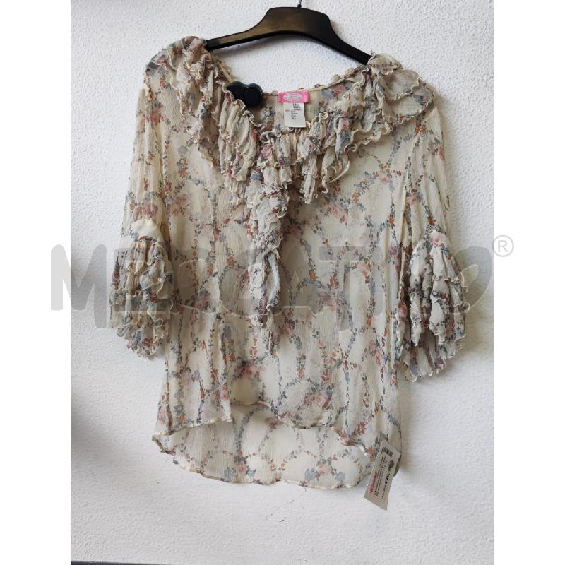 CASACCA DONNA SETA BEIGE FIORI BLUGIRL  | Mercatino dell'Usato Albenga 1