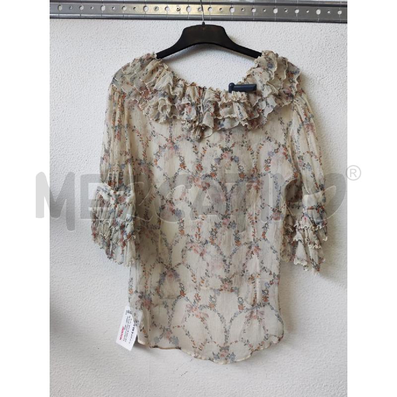 CASACCA DONNA SETA BEIGE FIORI BLUGIRL  | Mercatino dell'Usato Albenga 2