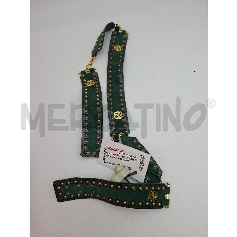 CINTURA DONNA VERDE ORO PELLE PIROVANO | Mercatino dell'Usato Albenga 1