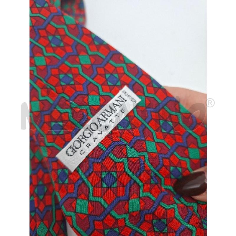 CRAVATTA GIORGIO ARMANI ROSSO FANTASIA | Mercatino dell'Usato Albenga 3