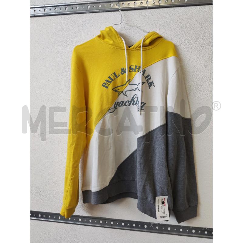 FELPA UOMO BIANCO GIALLO GRIGIO PAUL E SHARK  | Mercatino dell'Usato Albenga 1