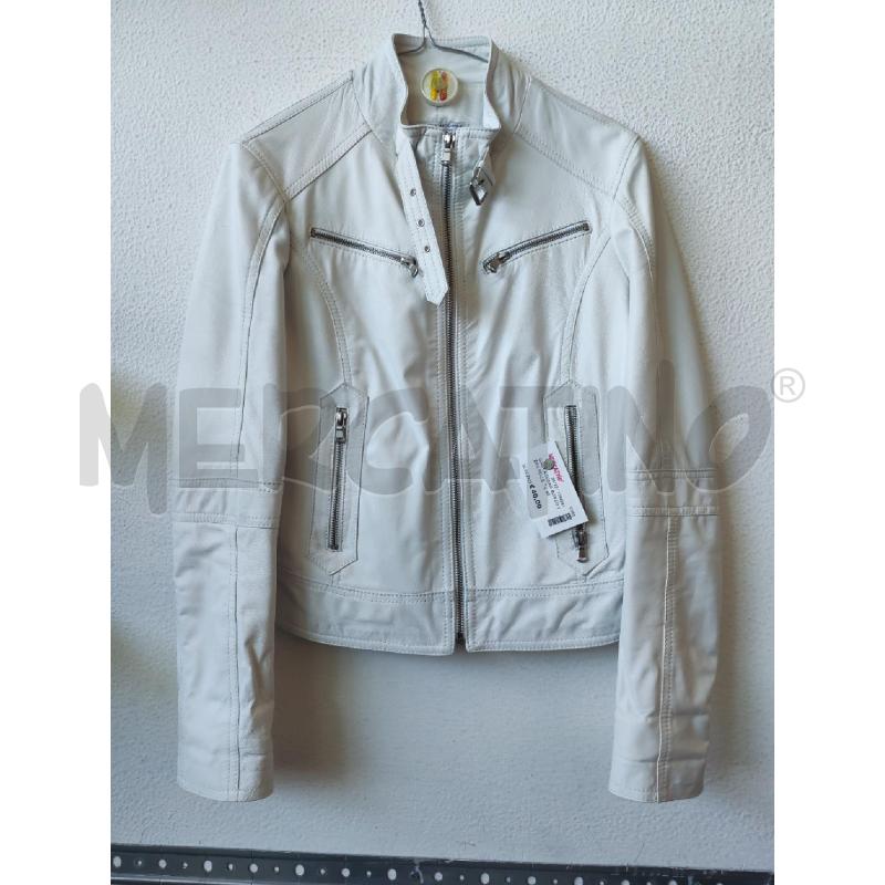 GIACCA DONNA BIANCO VERA PELLE | Mercatino dell'Usato Albenga 1