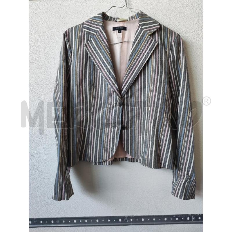 GIACCA DONNA DENNY ROSE GRIGIO RIGHE ROSA BIANCO  | Mercatino dell'Usato Albenga 1