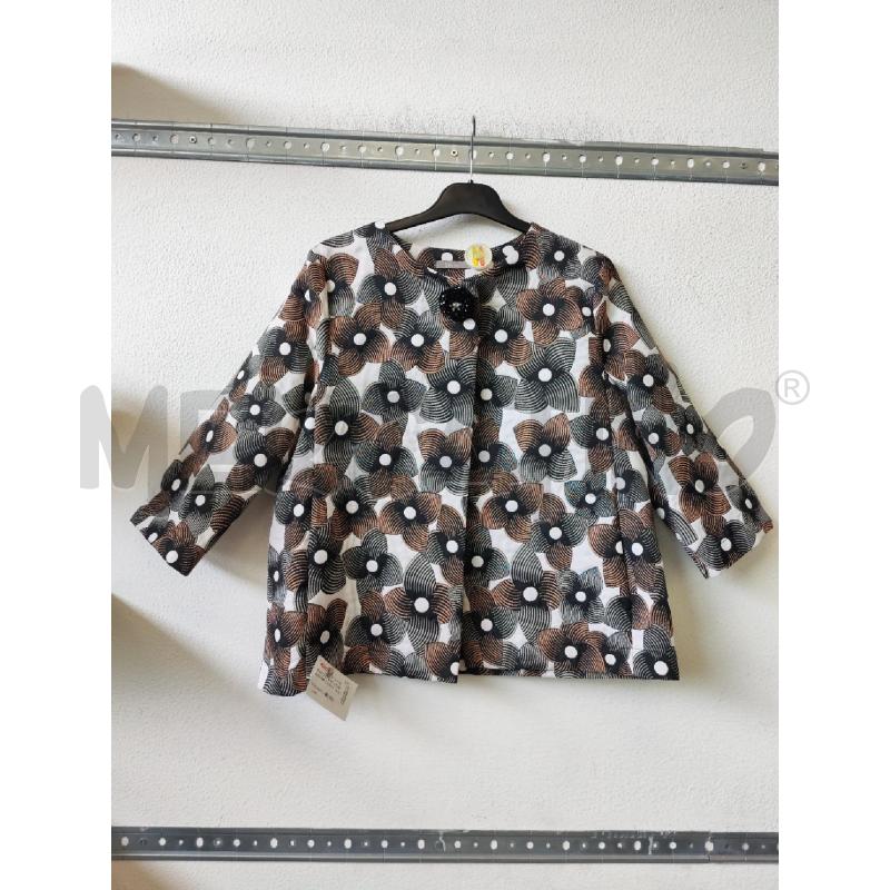 GIACCA DONNA DIXIE BEIGE FIORI MARRONE NERO  | Mercatino dell'Usato Albenga 1