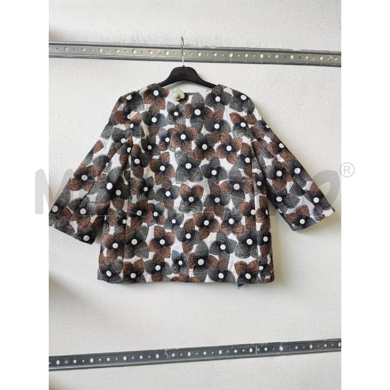 GIACCA DONNA DIXIE BEIGE FIORI MARRONE NERO  | Mercatino dell'Usato Albenga 2