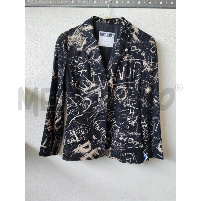 GIACCA DONNA MOSCHINO JEANS FANTASIA BIANCO BEIGE | Mercatino dell'Usato Albenga 1