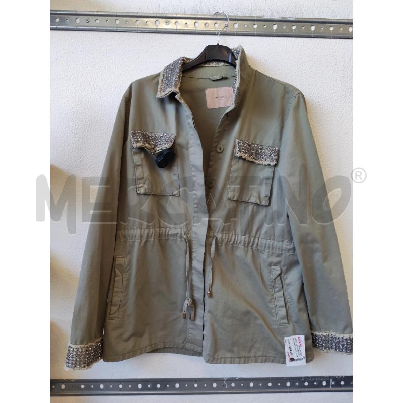 GIACCA DONNA STRASS COLLO BORDI MANICA VERDONE TWINSET  | Mercatino dell'Usato Albenga 1