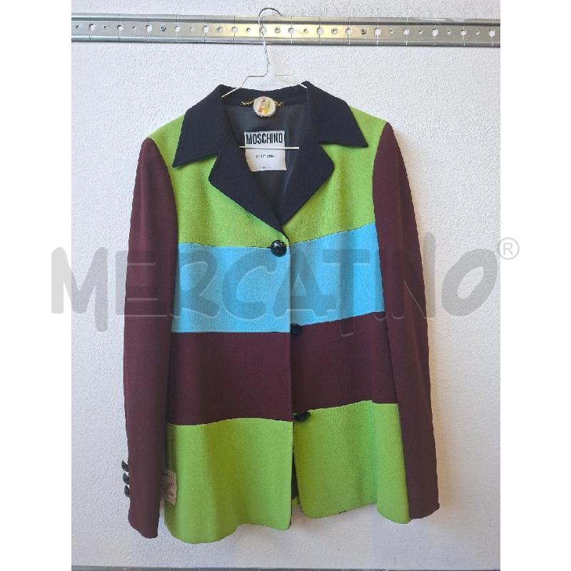 GIACCA DONNA TAGLIO CLASSICO AMARANTO AZZ VERDE MOSCHINO COUTURE | Mercatino dell'Usato Albenga 1