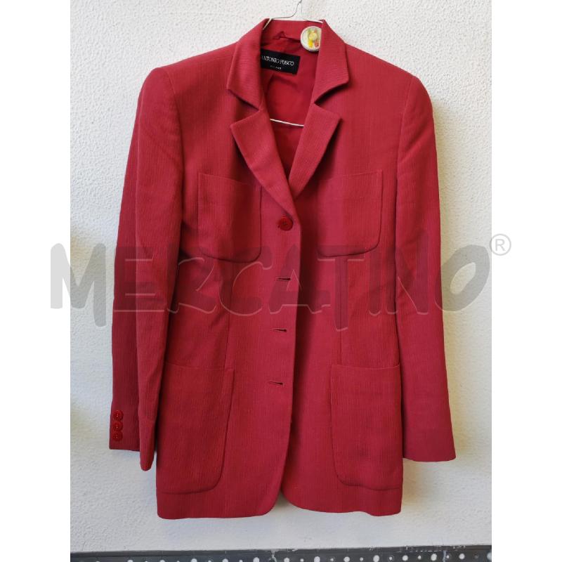 GIACCA DONNA TAGLIO CLASSICO ROSSO ANTONIO FUSCO MISTO SETA | Mercatino dell'Usato Albenga 1