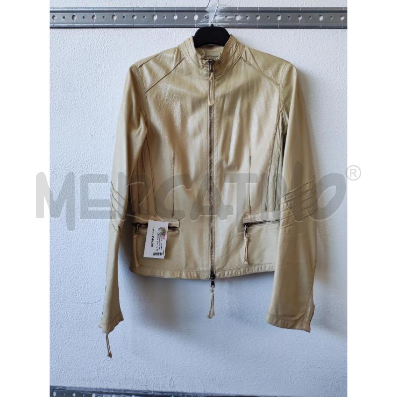 GIACCA DONNA VERA PELLE BENEDETTA NOVI BEIGE | Mercatino dell'Usato Albenga 1