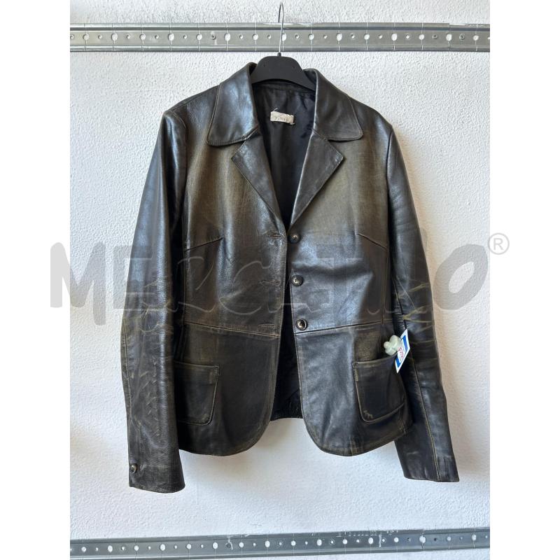 GIACCA DONNA VERA PELLE EFFETTO NERO PINKO  | Mercatino dell'Usato Albenga 1