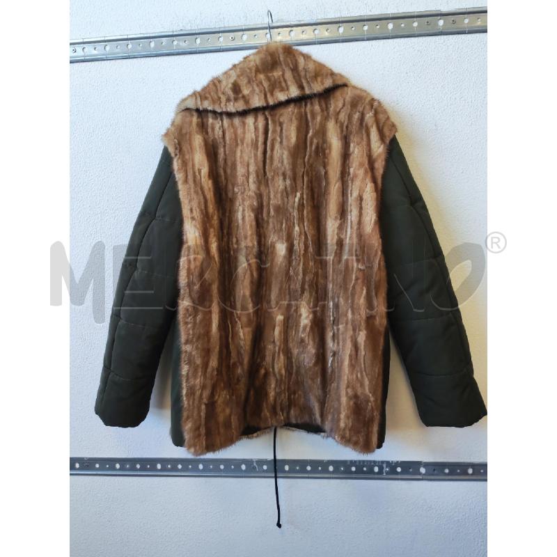 GIACCA DONNA VERDE VERA PELLICCIA DIETRO  | Mercatino dell'Usato Albenga 2