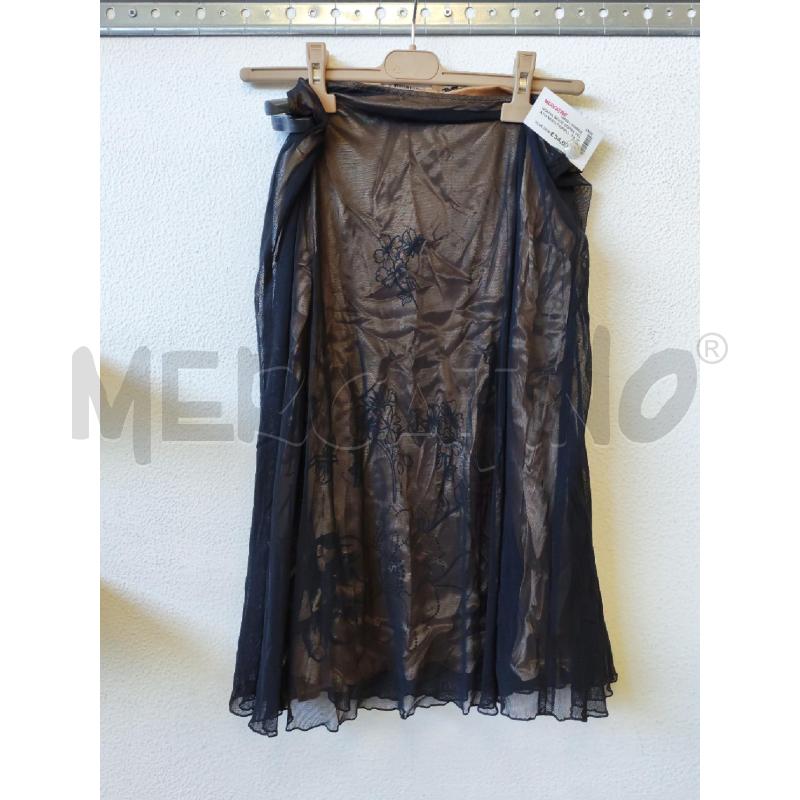 GONNA BEIGE SOPRA VELATO NERO FIORELLA RUBINO  | Mercatino dell'Usato Albenga 1