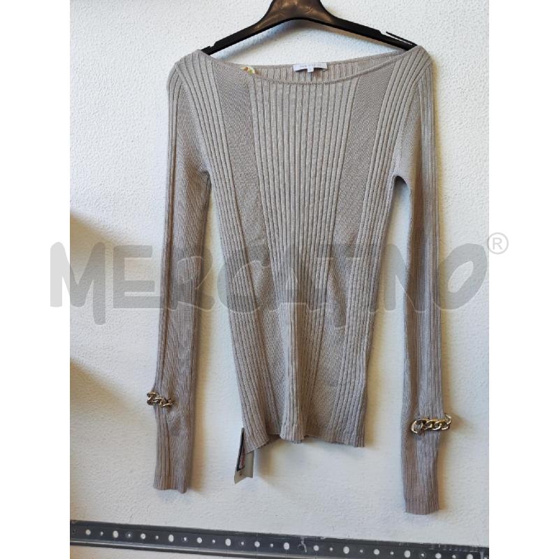 MAGLIA DONNA BEIGE PATRIZIA PEPE CATENA MANICHE | Mercatino dell'Usato Albenga 1