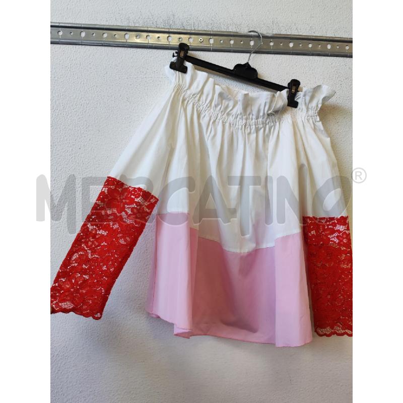 MAGLIA DONNA BIANCO SOTTO ROSA PIZZO LATO TOSSO SPORTMAX  | Mercatino dell'Usato Albenga 1