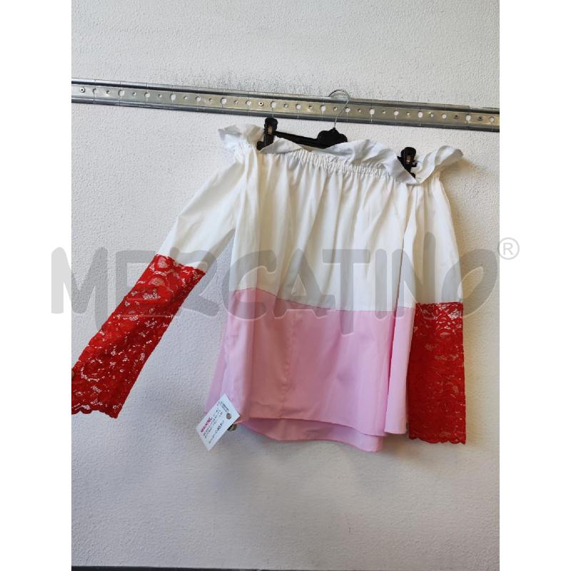 MAGLIA DONNA BIANCO SOTTO ROSA PIZZO LATO TOSSO SPORTMAX  | Mercatino dell'Usato Albenga 2