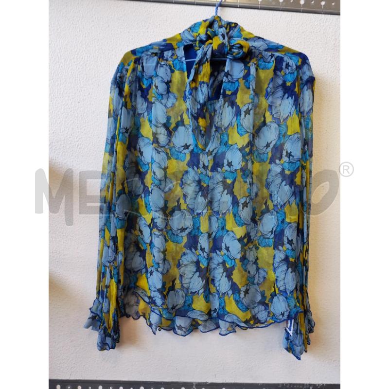 MAGLIA DONNA FIORI AZZ GIALLO PINKO | Mercatino dell'Usato Albenga 1