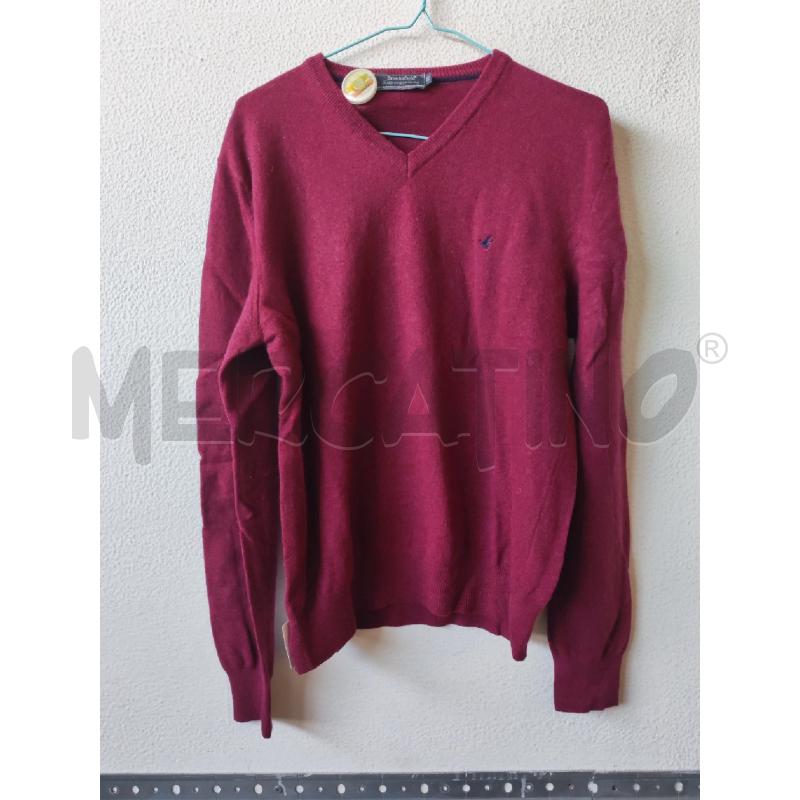 MAGLIONE UOMO AMARANTO BROOKSFIELD LANA MERINO | Mercatino dell'Usato Albenga 1
