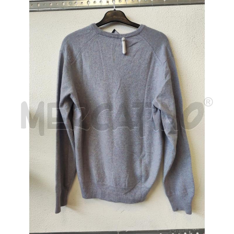 MAGLIONE UOMO AZZURRO PURO CASHMERE | Mercatino dell'Usato Albenga 2