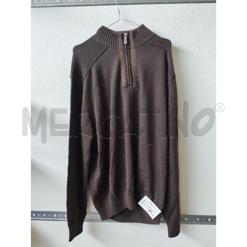 MAGLIONE UOMO TRUSSARDI JEANS MARRONE | Mercatino dell'Usato Albenga 1