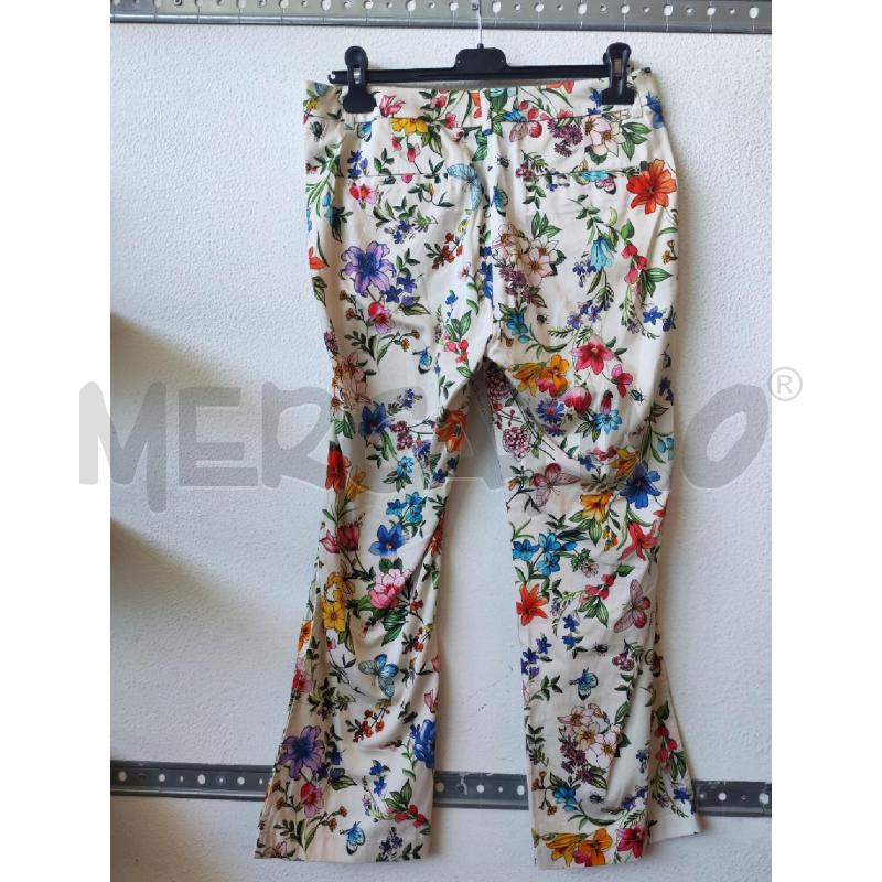 PANTALONE DONNA 1970 SEVENTY BIANCO FANTASIA FIORI | Mercatino dell'Usato Albenga 2