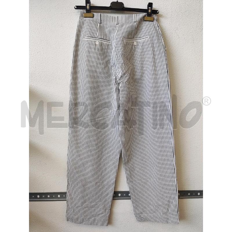 PANTALONE DONNA BIANCO GRIGIO RIGHE MAX E CO  | Mercatino dell'Usato Albenga 2
