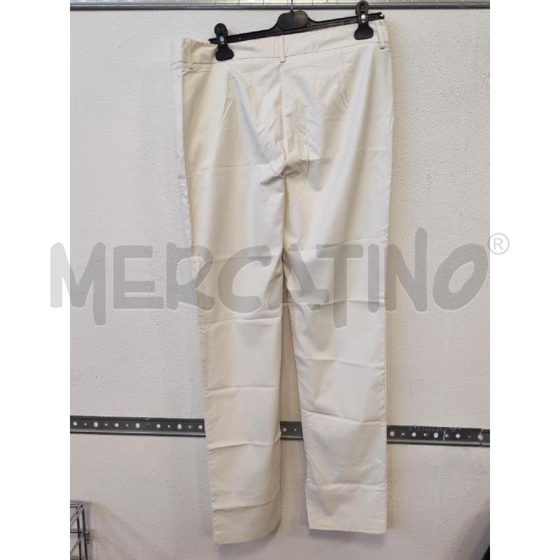 PANTALONE DONNA FINTA PELLE BIANCO SANDRO FERRONE  | Mercatino dell'Usato Albenga 2