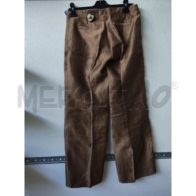 PANTALONE DONNA LINO ACCIAIO MARRONE | Mercatino dell'Usato Albenga 2