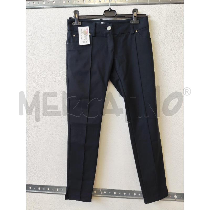 PANTALONE DONNA NERO VITA BASSA ELISABETTA FRANCHI | Mercatino dell'Usato Albenga 1