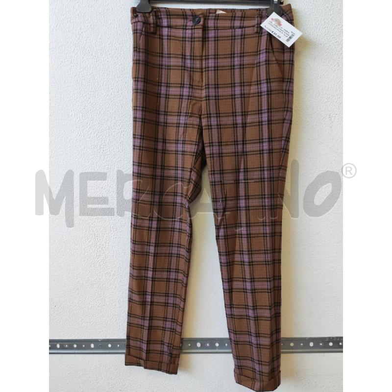 PANTALONE DONNA QUADRI MARRONE EMME MARELLA | Mercatino dell'Usato Albenga 1