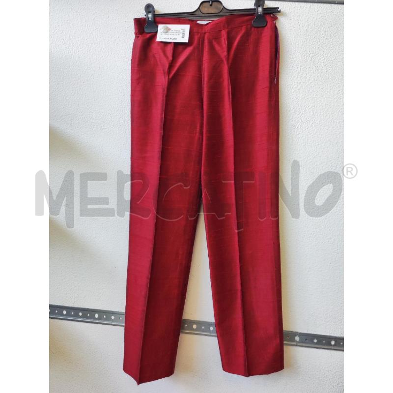 PANTALONE DONNA ROSSO SETA CASTIGLIONI  | Mercatino dell'Usato Albenga 1