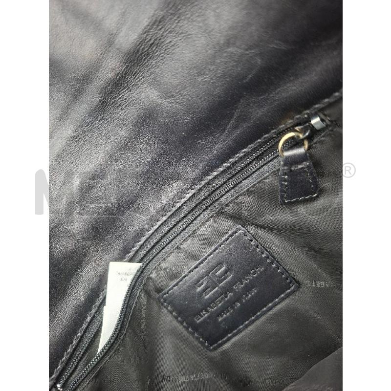 POCHETTE NERO VERA PELLE ELISABETTA FRANCHI  | Mercatino dell'Usato Albenga 2