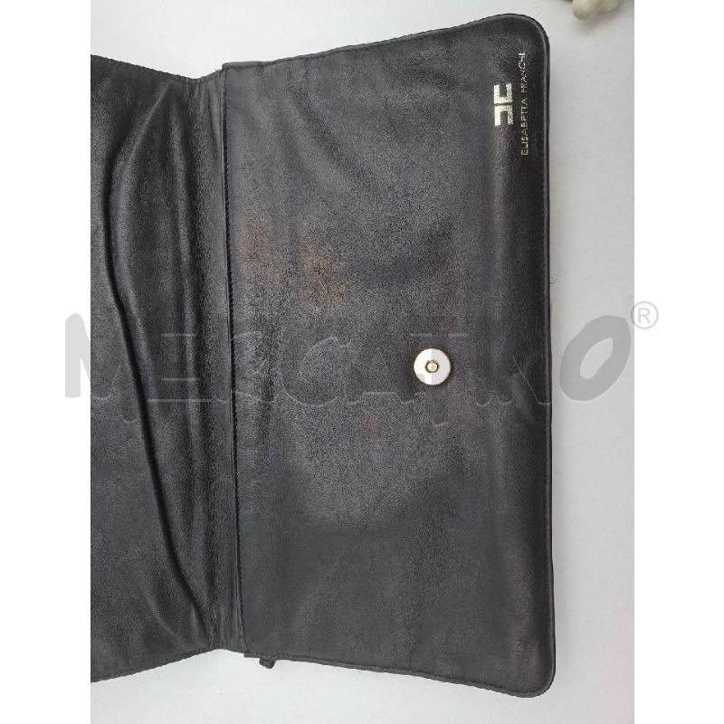 POCHETTE NERO VERA PELLE ELISABETTA FRANCHI  | Mercatino dell'Usato Albenga 5