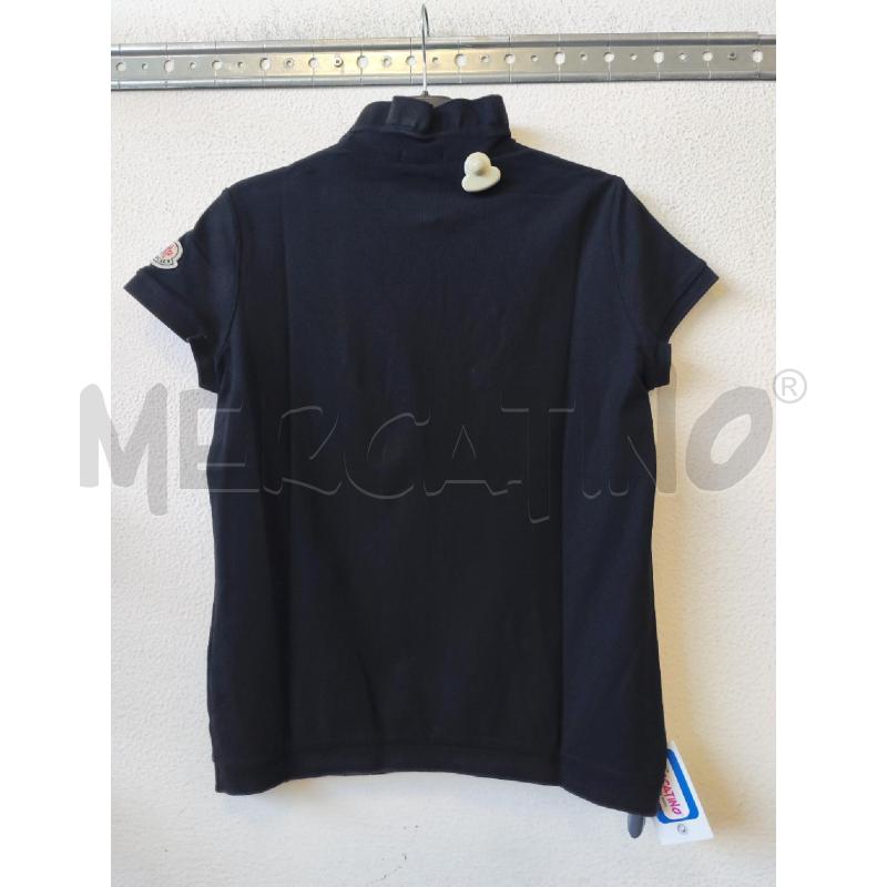POLO DONNA NERO RIGA BIANCO COLLETTO MONCLER | Mercatino dell'Usato Albenga 2