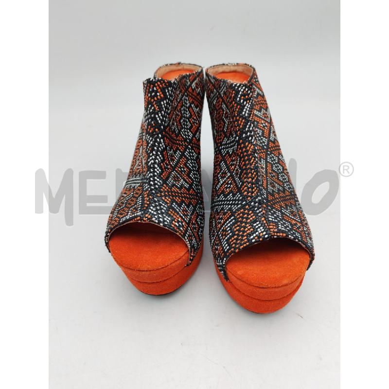 SCARPE DONNA ARANCIO NERO HAVANA CAMBELL | Mercatino dell'Usato Albenga 1