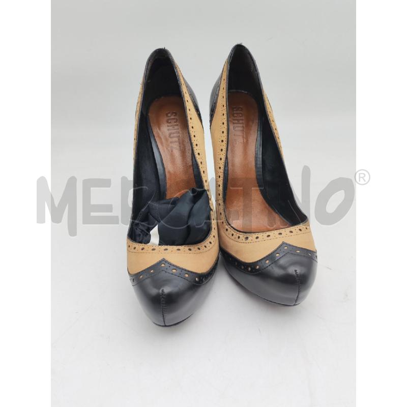 SCARPE DONNA BEIGE NERO TACCO ALTO SCHUTZ | Mercatino dell'Usato Albenga 1