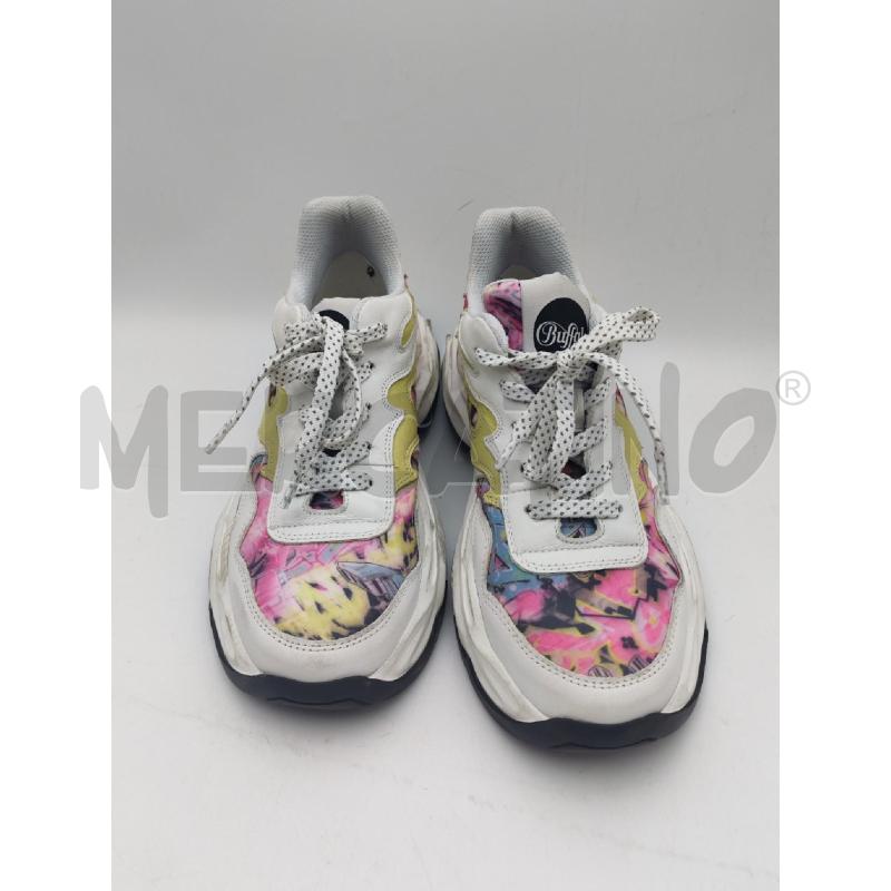 SCARPE DONNA BIANCO ROSA BUFFALO LONDON | Mercatino dell'Usato Albenga 1