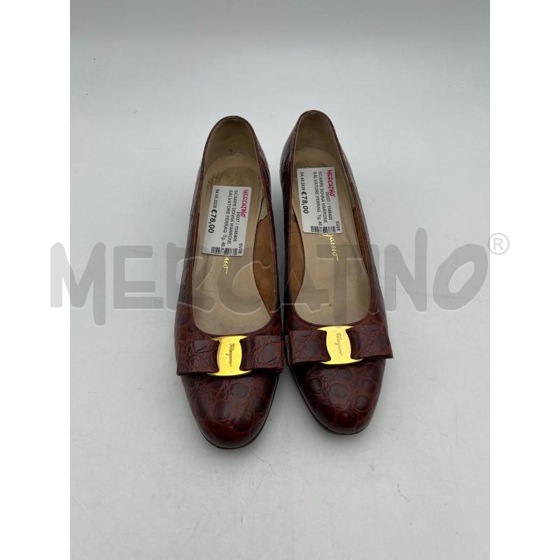 SCARPE DONNA MARRONE SALVATORE FERRAGAMO | Mercatino dell'Usato Albenga 1