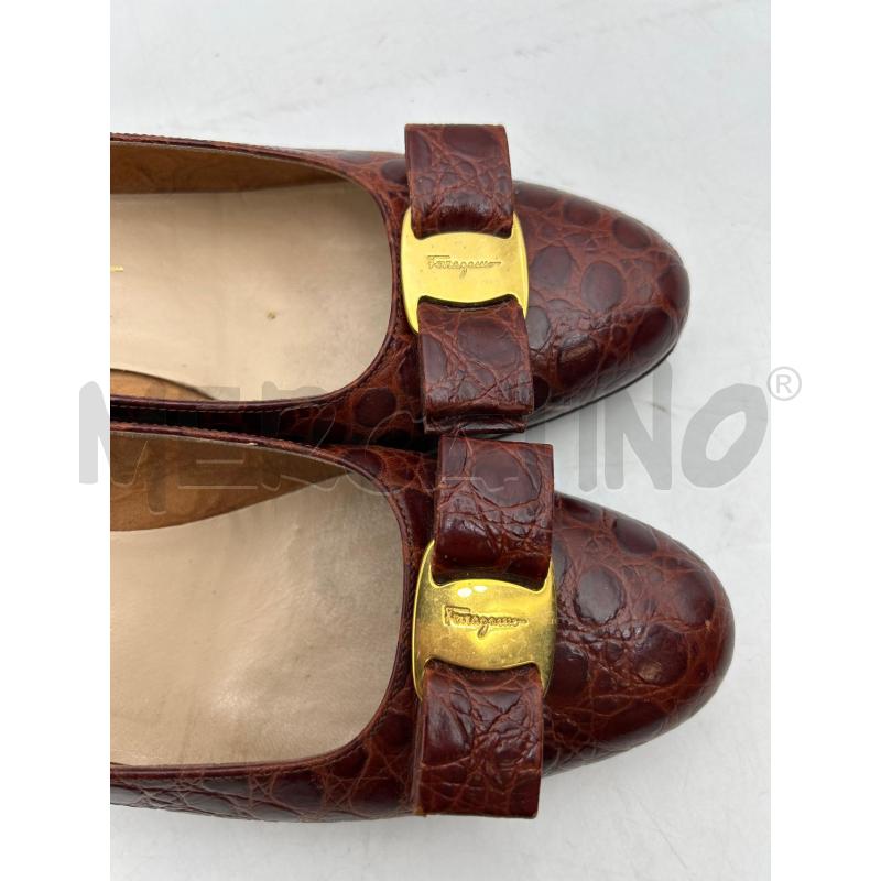 SCARPE DONNA MARRONE SALVATORE FERRAGAMO | Mercatino dell'Usato Albenga 4