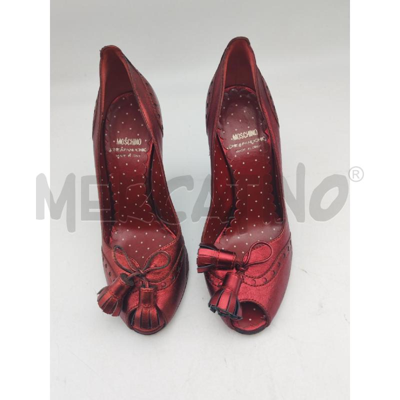 SCARPE DONNA MOSCHINO ROSSO PELLE  | Mercatino dell'Usato Albenga 1