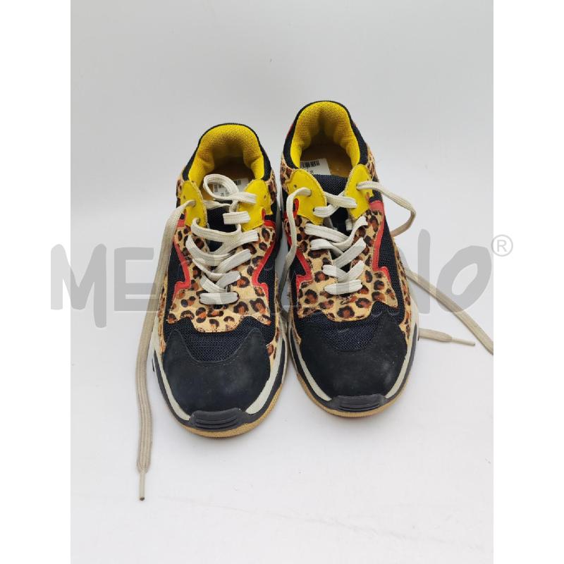 SCARPE DONNA NERO LEOPARDO GIALLO ASH | Mercatino dell'Usato Albenga 1