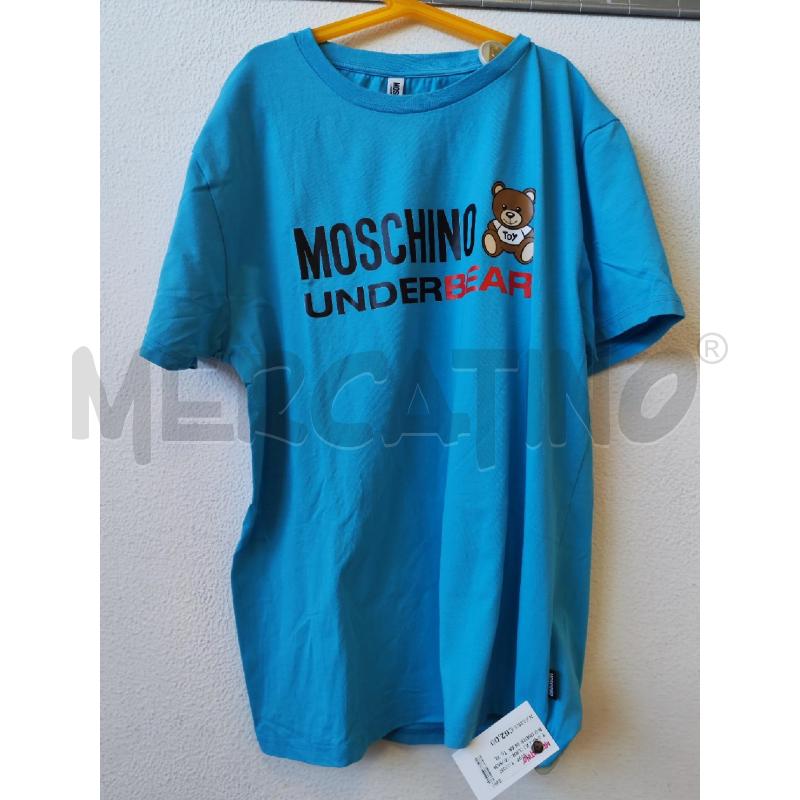 T SHIRT AZZURRO MOSCHINO UNDER BEAR | Mercatino dell'Usato Albenga 1