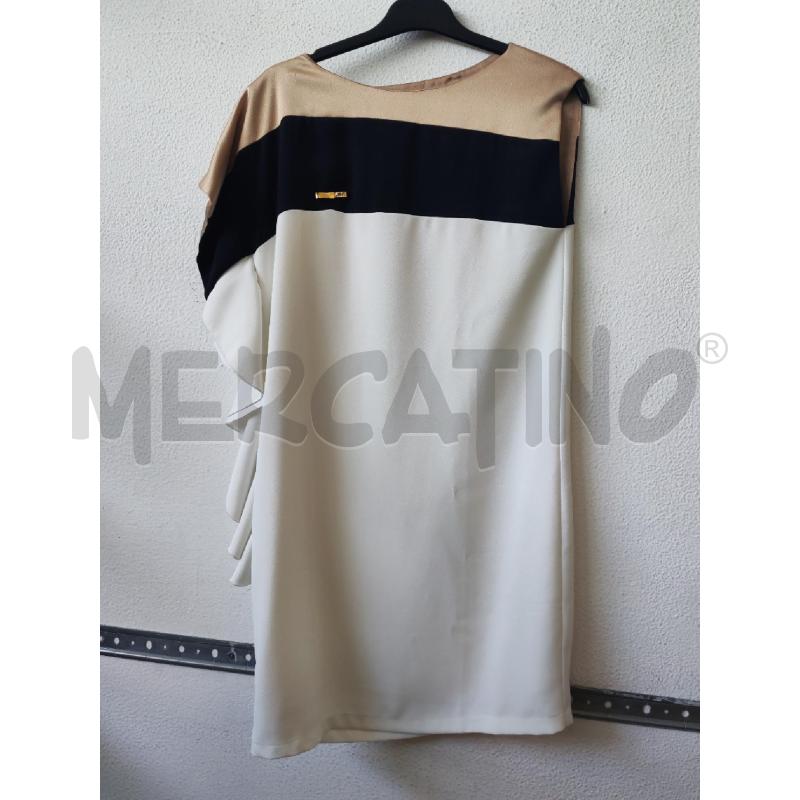 VESTITO DONNA ANNIE P. BIANCO BEIGE NERO  | Mercatino dell'Usato Albenga 1