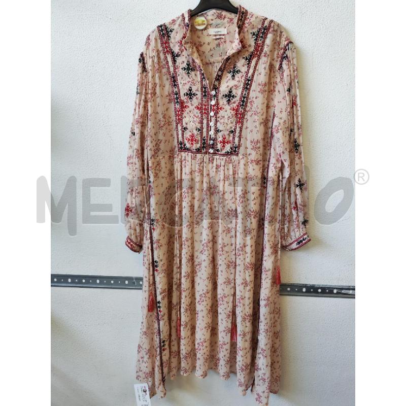 VESTITO DONNA BEIGE FIORI ISABEL ÈTOILE  | Mercatino dell'Usato Albenga 1